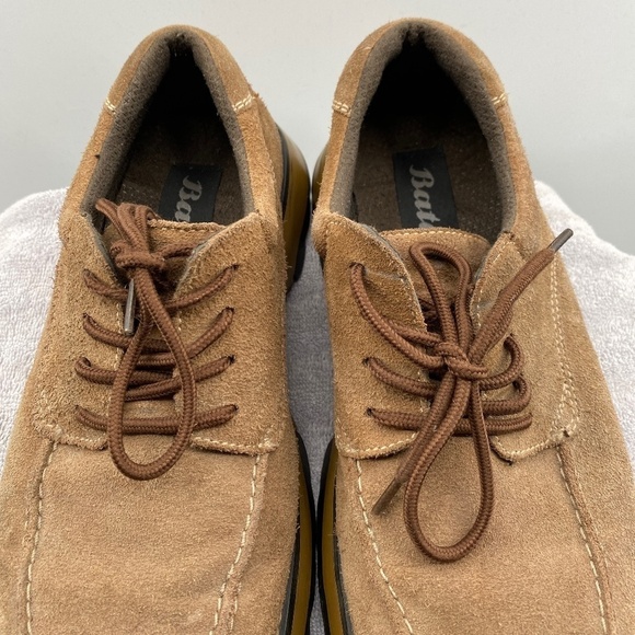 Bata Shoes Mens Size 10 Tan Suede Lace Up Causal Loafers - Picture 3 of 14